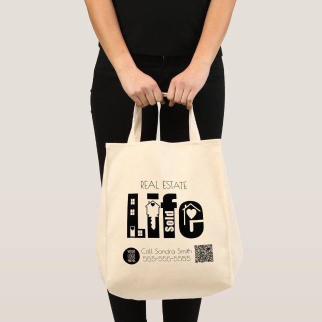 Real estate life marketing advertising  tote bag (Front (Product))