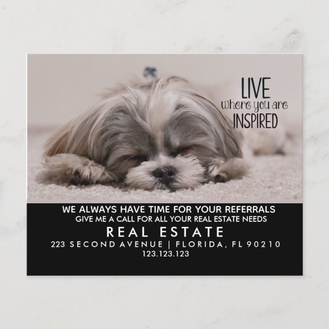 real estate Live where you are inspired Announceme Flyer (Front)