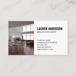 Real Estate   Loft Interior Business Card