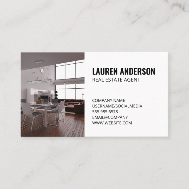 Real Estate | Loft Interior Business Card (Front)