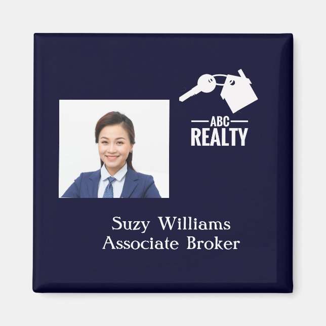 Real Estate Logo and Photo Magnet (Front)