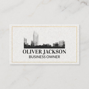 Real Estate logo Building Schematics Business Card
