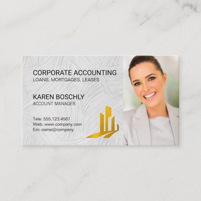Real Estate Logo | Business Woman Custom Template Card (Front)