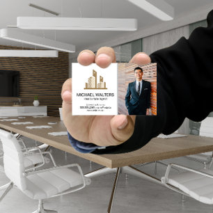 Real Estate Logo   Custom Picture   Business Man Business Card