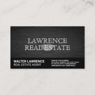 Real Estate Logo Executive Sleek Professional Business Card
