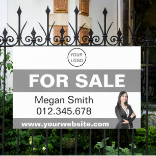 Real Estate Logo For Sale Brokerage Custom Banner