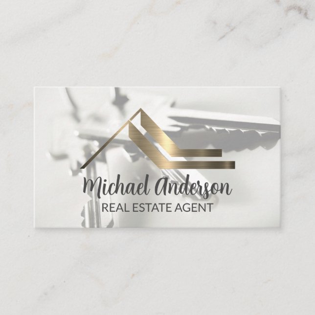 Real Estate Logo | Keys Business Card (Front)