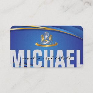 Real Estate Logo Large Name Business Card