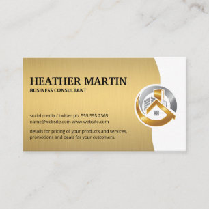 Real Estate Logo   Modern Business Card