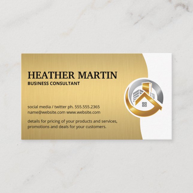 Real Estate Logo | Modern Business Card (Front)