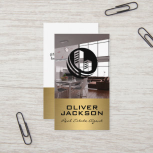 Real Estate Logo Modern Interior Business Card