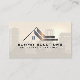 Real Estate Logo Properties   Construction Build Business Card
