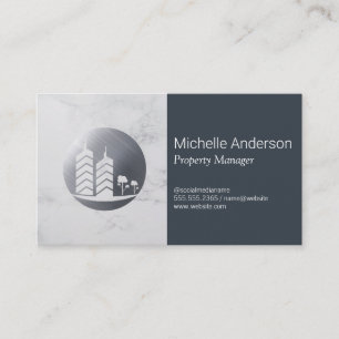 Real Estate Logo   Property Manager Business Card