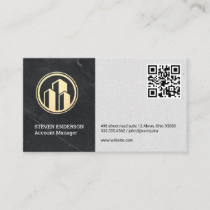 Real Estate Logo QR Code Business Card