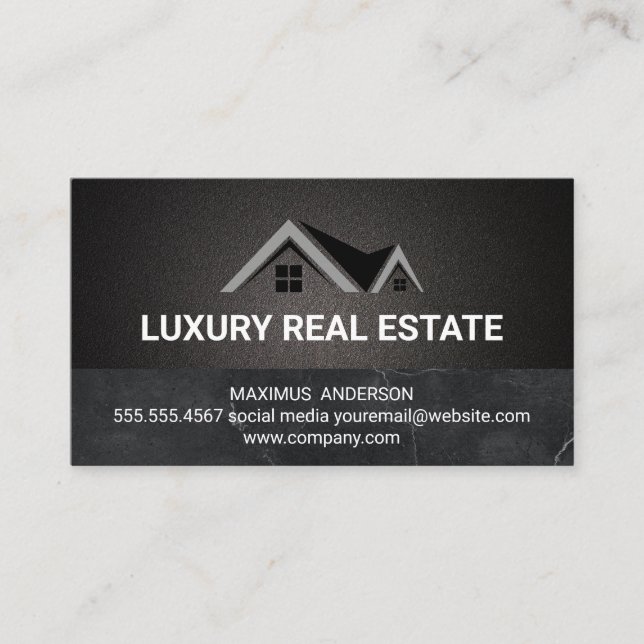 Real Estate Logos Business Card (Front)