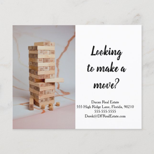 Real Estate Make a Move chess marketing strategy P Flyer (Front)