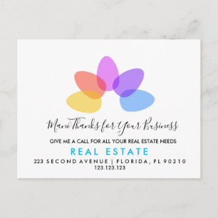 real estate Mani referrals Announcement Postcard