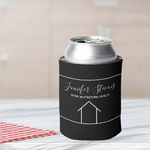 Real Estate Marketing Black White House Realtor Can Cooler