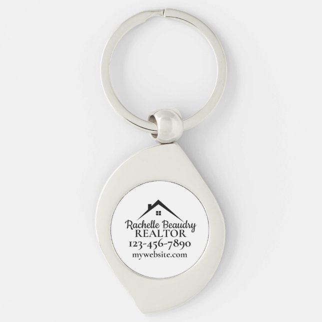 Real Estate Marketing Custom Realtor Key Ring (Front)