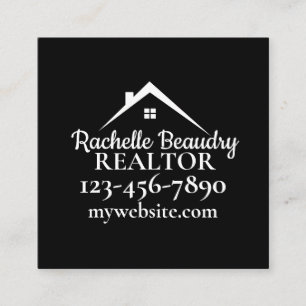 Real Estate Marketing Custom Realtor Square Business Card