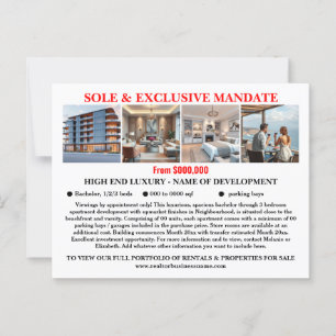 Real Estate marketing editable new properties  Postcard