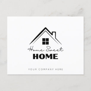 Real Estate Marketing Home Sweet Home Postcard