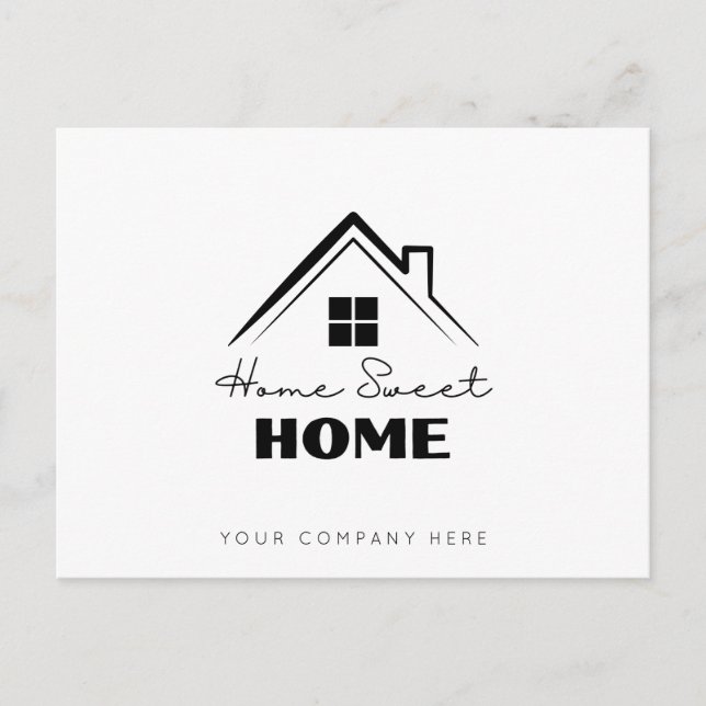 Real Estate Marketing Home Sweet Home   Postcard (Front)