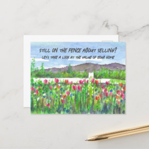 Real Estate Marketing On The Fence Clients Postcard