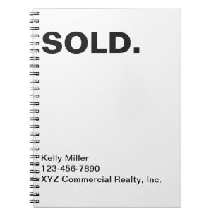 Real Estate Marketing SOLD Customised Budget  Notebook