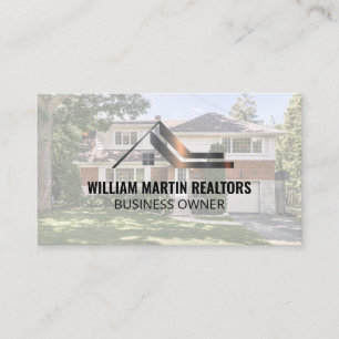 Real Estate Metal Logo   Neighbourhood Home Business Card