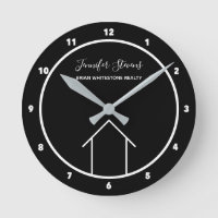 Real Estate Modern Black White Custom Realtor