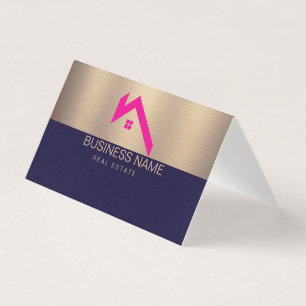 Real Estate Modern House Logo Black & Gold