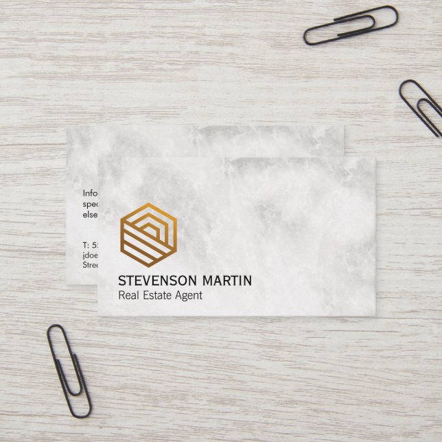 Real Estate Modern Logo Business Card (Front/Back In Situ)
