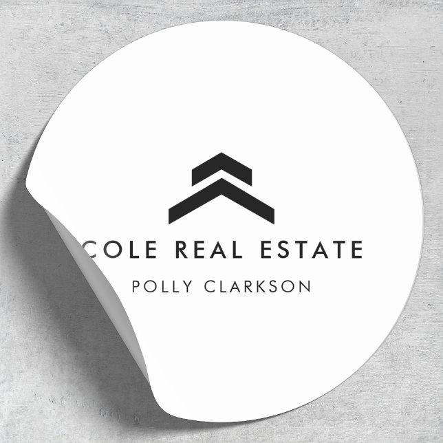 Real Estate | Modern Minimal Listing Agent Realtor Classic Round Sticker (Creator Uploaded)