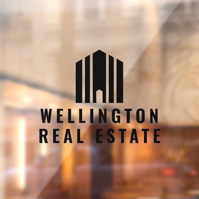 Real Estate Modern Minimal Logo Realtor Window Cling (Sheet 2)