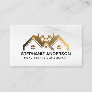 Real Estate   Modern Stylish White Business Card