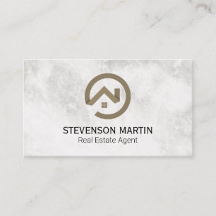 Real Estate Modern Stylized Logo Business Card