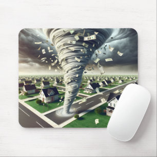 Real Estate Money Tornado Mouse Mat