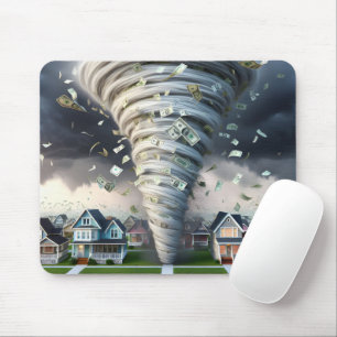 Real Estate Money Tornado Mouse Mat