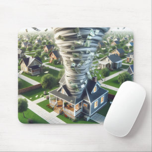 Real Estate Money Tornado Mouse Mat