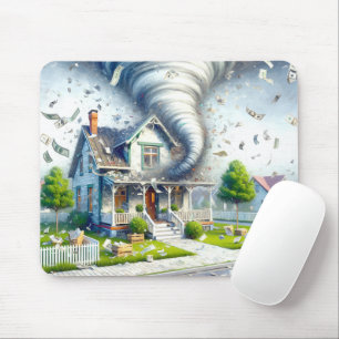 Real Estate Money Tornado Mouse Mat