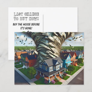 Real Estate Money Tornado Postcard