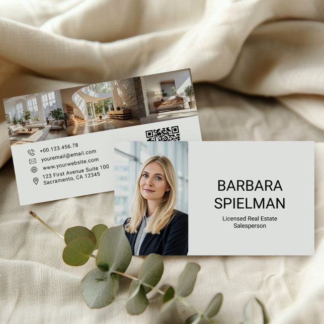 Real Estate Mortgage Agent Property Photo Collage  Business Card (Creator Uploaded)