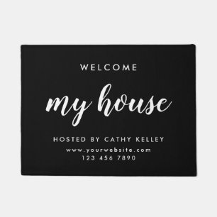 Real Estate My House Property Listing Black Doormat