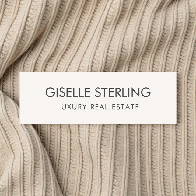 Real Estate Neutral Beige Luxury  Name Tag (Creator Uploaded)