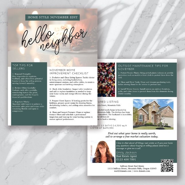 Real Estate November Newsletter Promotional Flyer (Creator Uploaded)