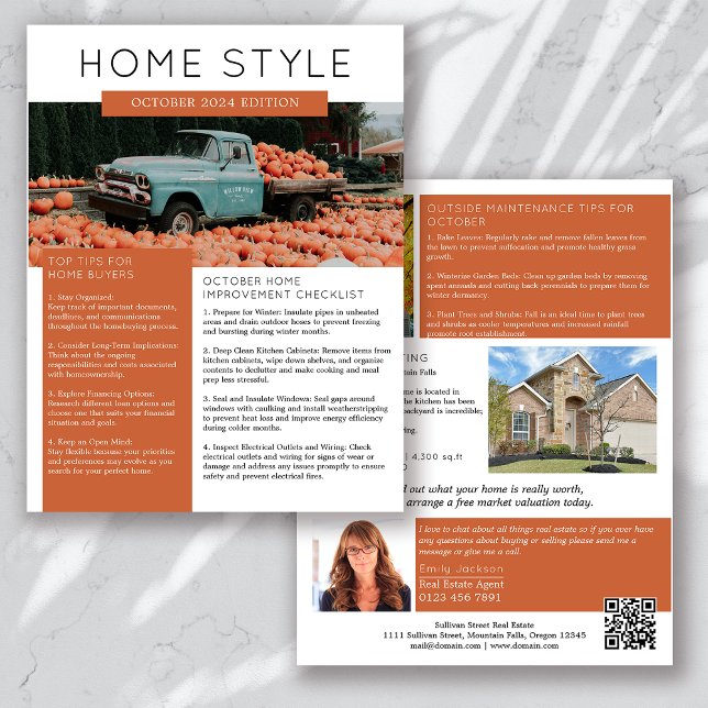 Real Estate October Newsletter Promotional Flyer (Creator Uploaded)