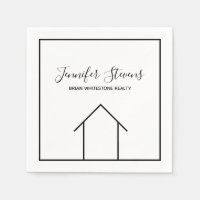 Real Estate Open House Black White Realtor