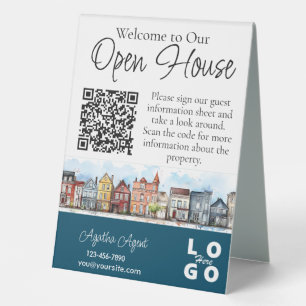 Real Estate Open House Blue Double Sided