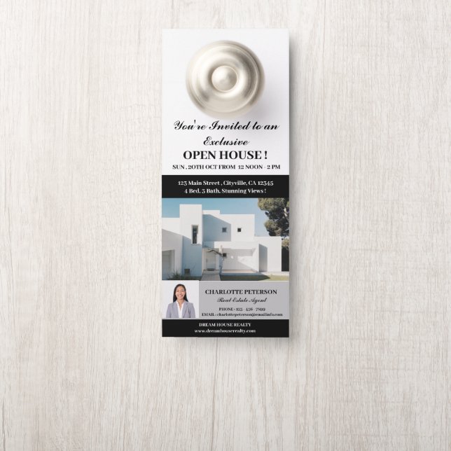 Real Estate Open House Door Hanger (On Knob)